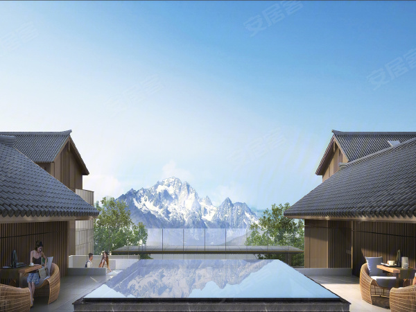 丽江古镇一号院 观玉龙雪山全景