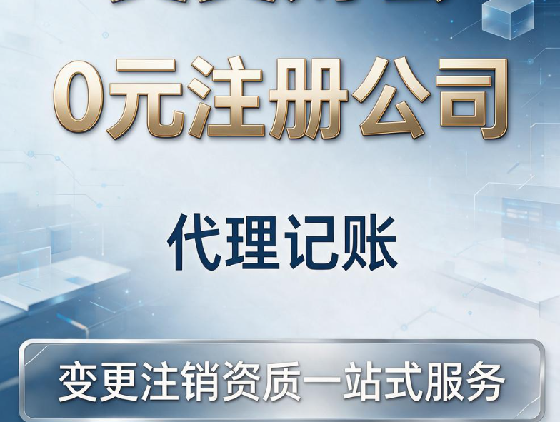 度支财会｜0元注册公司 无地址挂靠 代理记账200元起 变更注销资质一站式服务