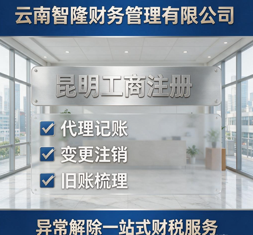 云南智隆财务管理有限公司｜昆明工商注册·代理记账·变更注销·旧账梳理&
